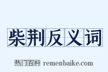 柴荆反义词是什么意思的图片